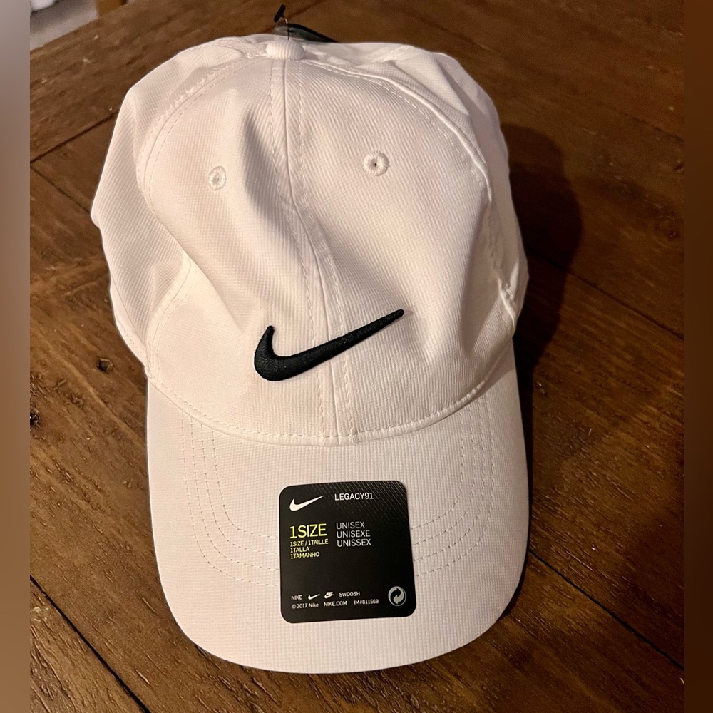 Nike Classic White Cap with Black Swoosh